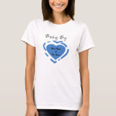  T-shirt voor moederschap Blauw hart (Voorkant)