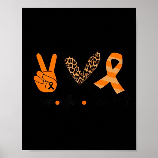 T-shirt voor Multiple Sclerose bewustzijn Vrede Li Poster (Voorkant)