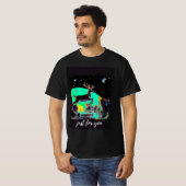 T-shirt voor neonherten Futuristische dierenprint  (Voorkant volledig)