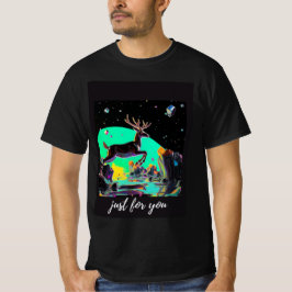 T-shirt voor neonherten Futuristische dierenprint 
