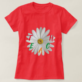 T-Shirt voor ONDERWIJZER - WITTE MARGRIET - BLIJF