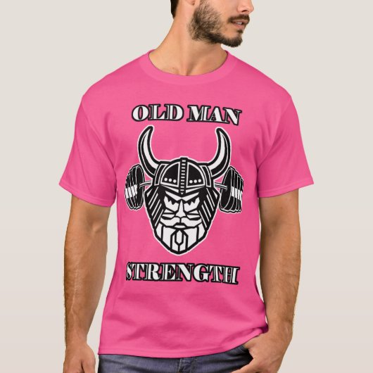 T-shirt voor oude man krachttraining grappig (Voorkant)