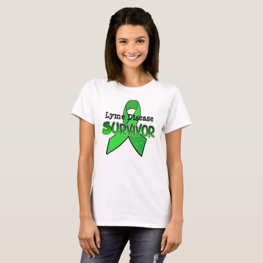 T-shirt voor overlevende van de ziekte van Lyme (Voorkant volledig)