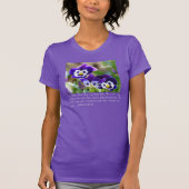 T-Shirt voor Pansy Flower & Scripting (Voorkant)