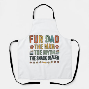 T-shirt voor papa de snackdealer vintage hondenlie schort