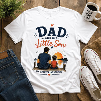 T-shirt voor papa en zijn kleine zoon voor altijd