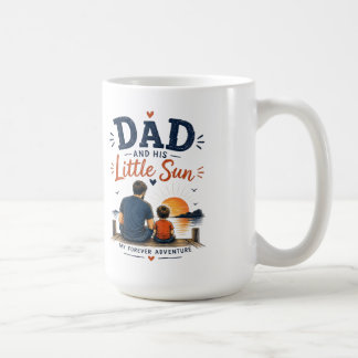 T-shirt voor papa en zijn kleine zoon voor altijd koffiemok