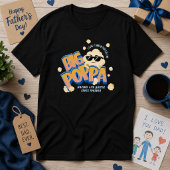 T-shirt voor papa met grote popcorn vader grappige