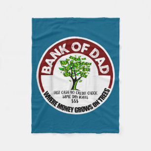 T-shirt voor papa vader bank shirt snel geld tegoe fleece deken