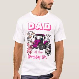 T-shirt voor papa van het jarige meisje met boerde