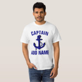 T-shirt voor persoonlijk scheepskapiteanker (Voorkant volledig)