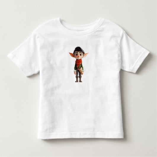 T-shirt voor Peuter met Kerst Elf Tiener Dichter (Voorkant)