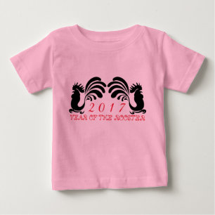 T-shirt voor peutermeisjes met aangepaste haan jaa
