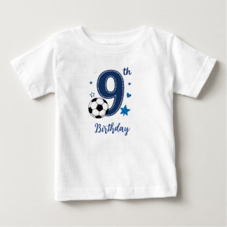 T-shirt voor peuters met 9e verjaardag voetbal