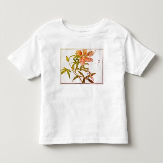 T-shirt voor peuters met bloemen en eigen naam (Voorkant)