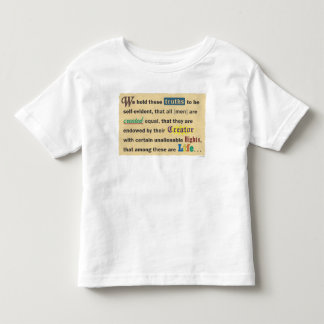T-shirt voor peuters met een verklaring.