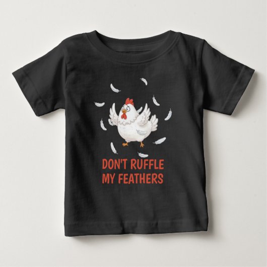 T-shirt voor peuters met kippenveren (Voorkant)