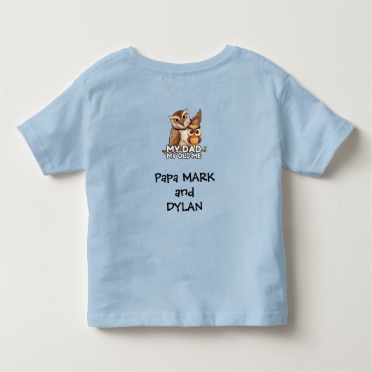 T-shirt voor peuters: My Dad My Old Me (blauw) (Achterkant)