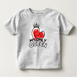 T-shirt voor peuters: My Only Queen (grijs)