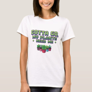 T-shirt voor plantenliefhebber introvert