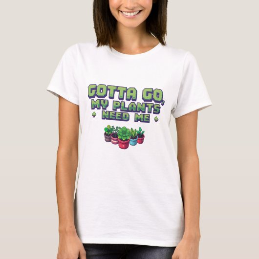 T-shirt voor plantenliefhebber introvert (Voorkant)