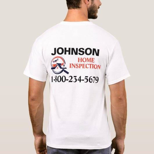 T-shirt voor professionele woninginspectie (Achterkant)