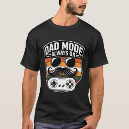 T-shirt voor retro gamer vader met 'Dad Mode Alway
