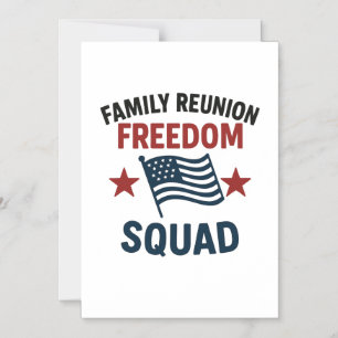 T-shirt voor reünie van de Freedom Squad-familie – Magnetische Uitnodiging