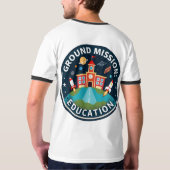 T-shirt voor ruimtevaartonderwijs (Achterkant volledig)