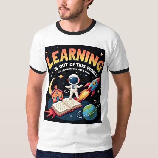 T-shirt voor ruimtevaartonderwijs (Voorkant)