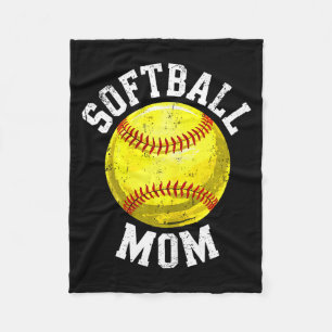 T-shirt voor Softball Moeder Vrouwen Softball Fan Fleece Deken