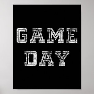 T-shirt voor spel dag football voor mannen vrouwen poster