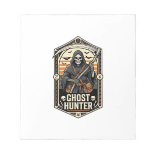 T-shirt voor spookenjager vintage Reaper Halloween Notitieblok