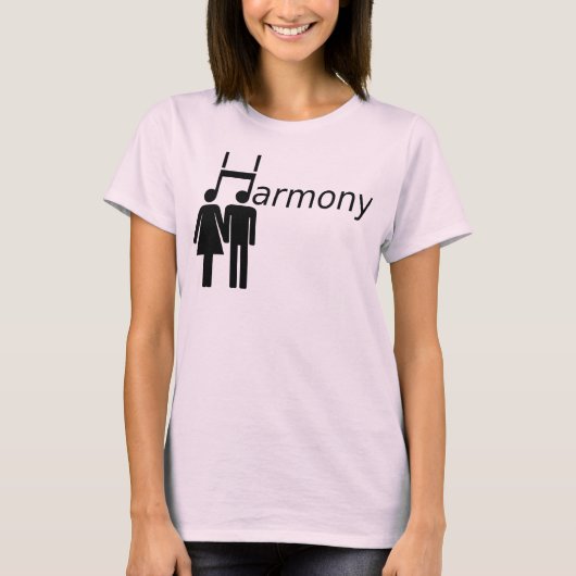 T-shirt voor stel in harmonie (Voorkant)