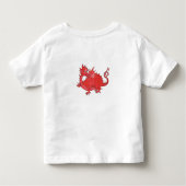 T-shirt voor Toddler met Cute Red Dragon (Achterkant)