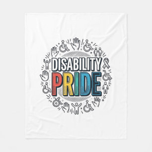 T-shirt voor trots op een beperking, inclusief bew fleece deken