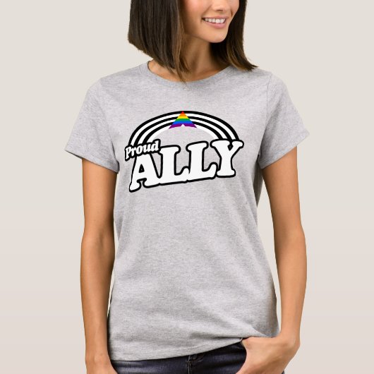 T-shirt voor trotse bondgenoot (Voorkant)