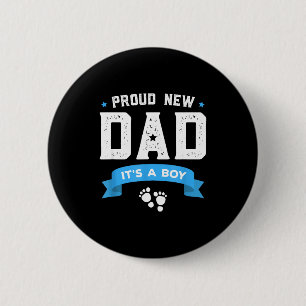 T-shirt voor trotse nieuwe papa Leuk het is een jo Ronde Button 5,7 Cm