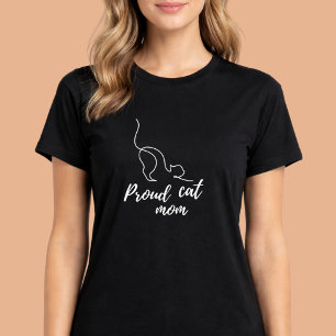 T-shirt voor trotse zwarte kattenmoeder – Cadeau v