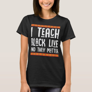 T-shirt voor trotse zwarte leraar, ik leer dat het