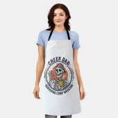 T-shirt voor vader die competitie weekend overleef schort (Gedragen)