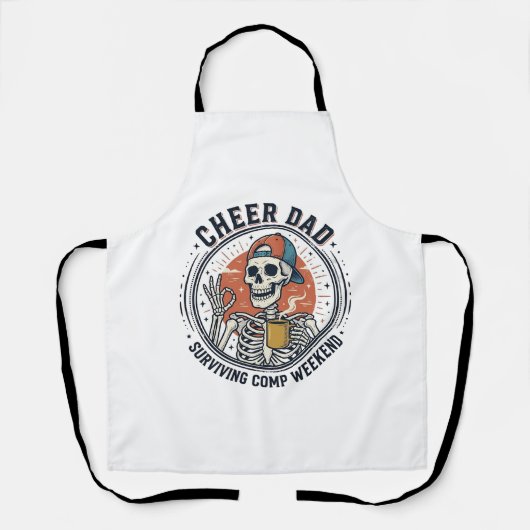 T-shirt voor vader die competitie weekend overleef schort (Voorkant)