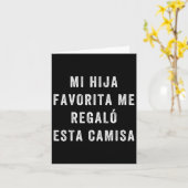 T-shirt voor vader en dochter Funny Papa-shirt  Kaart (Gele Bloem)