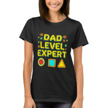 T-shirt voor vader level expert retro gamer