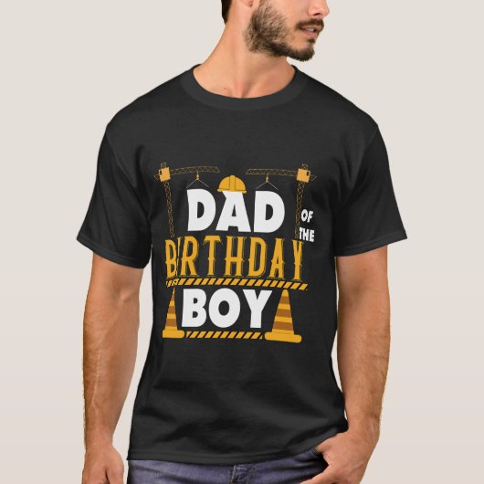 T-shirt voor vader van de jarige jongen constructi (Voorkant)
