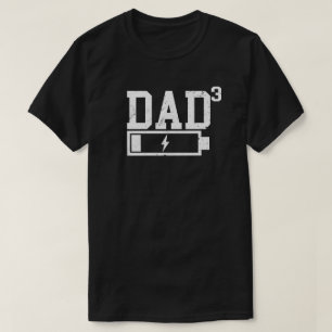 T-Shirt voor vader van drie kinderen Vader in blok