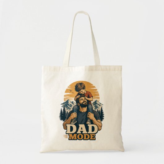 T-shirt voor Vaderdag in Vader Modus Tote Bag (Voorkant)