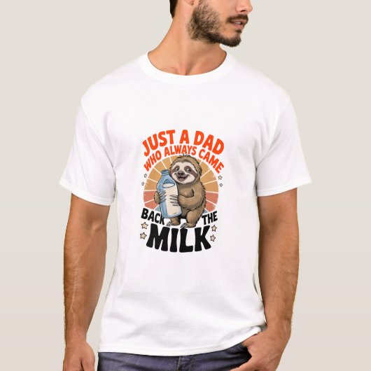 T-shirt voor Vaderdag met luiaard (Voorkant)