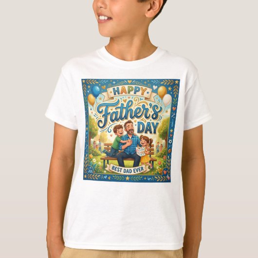 T-shirt voor Vaderdag voor kinderen (Voorkant)