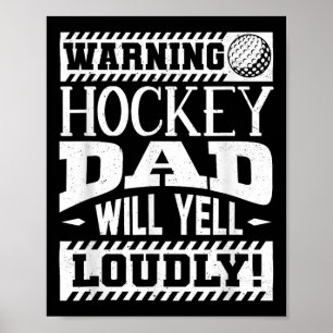 T-shirt voor veldhockeyvader heren veldhockeyliefh poster